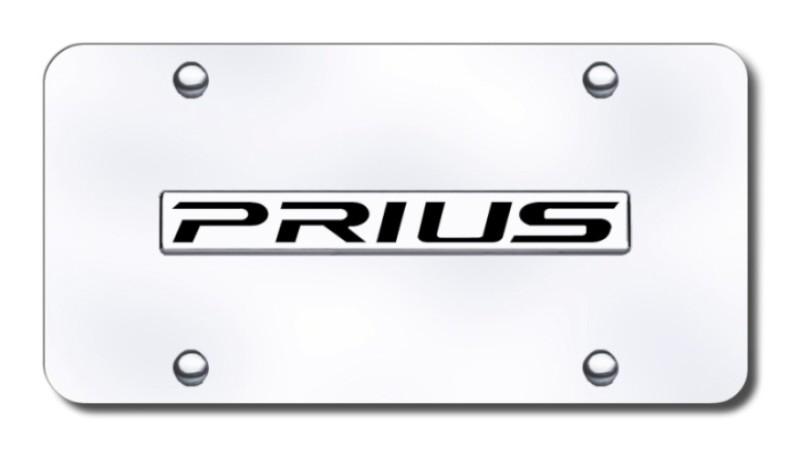 Toyota prius name chrome on chrome license plate made in usa genuine