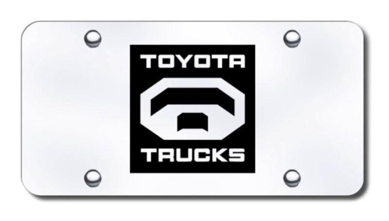 Toyota truck laser etched brushed stainless license plate made in usa genuine