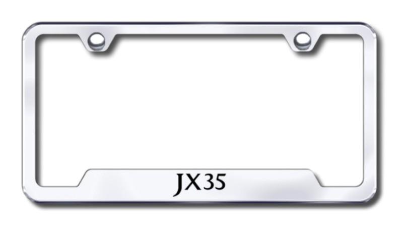Infiniti jx35 laser etched chrome cut-out license plate frame -metal made in us