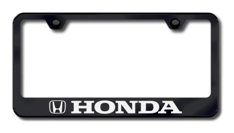 Honda laser etched license plate frame-black made in usa genuine