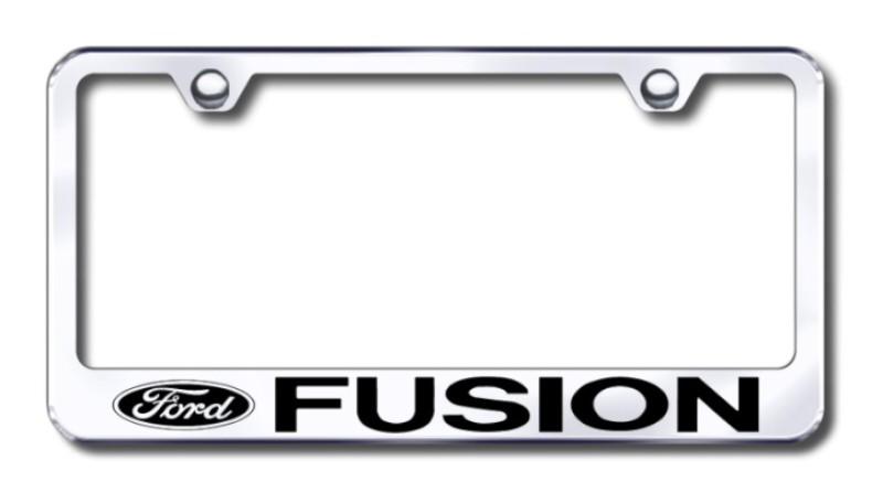 Ford fusion  engraved chrome license plate frame -metal made in usa genuine
