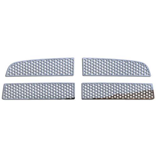 Dodge ram 09-12 circle punch polished stainless grille insert aftermarket trim