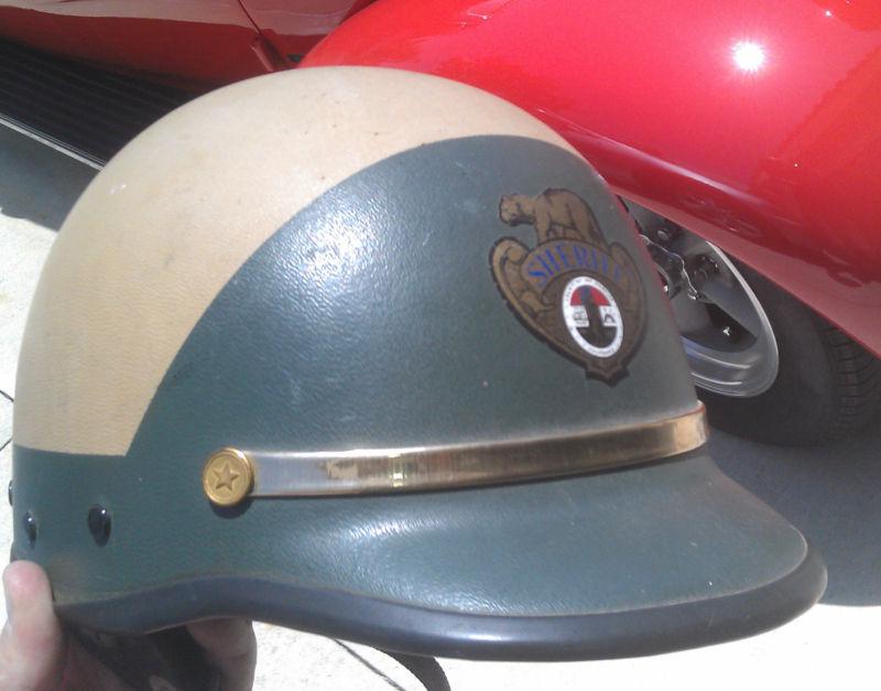 Vintage bell toptex shorty helmet deputy sheriff motor officer helmet