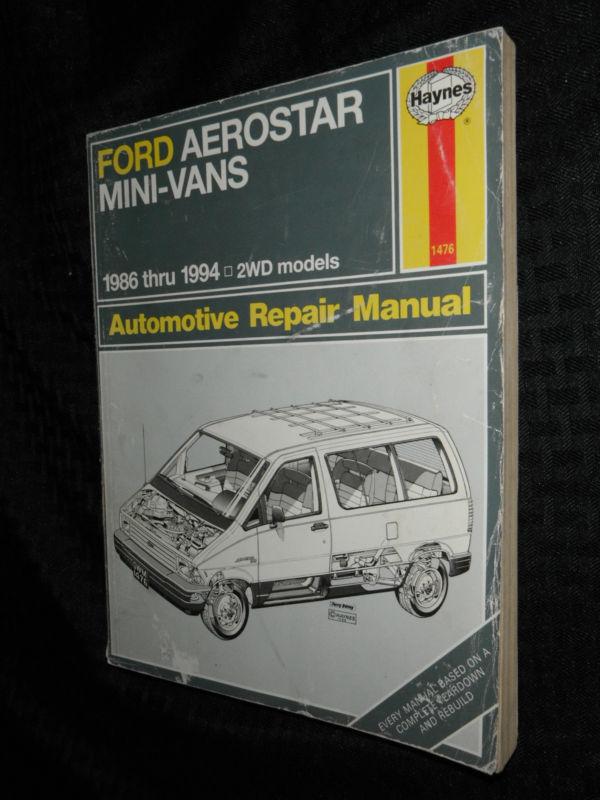 Haynes ford aerostar mini-vans 1986-94 auto repair manual #1476