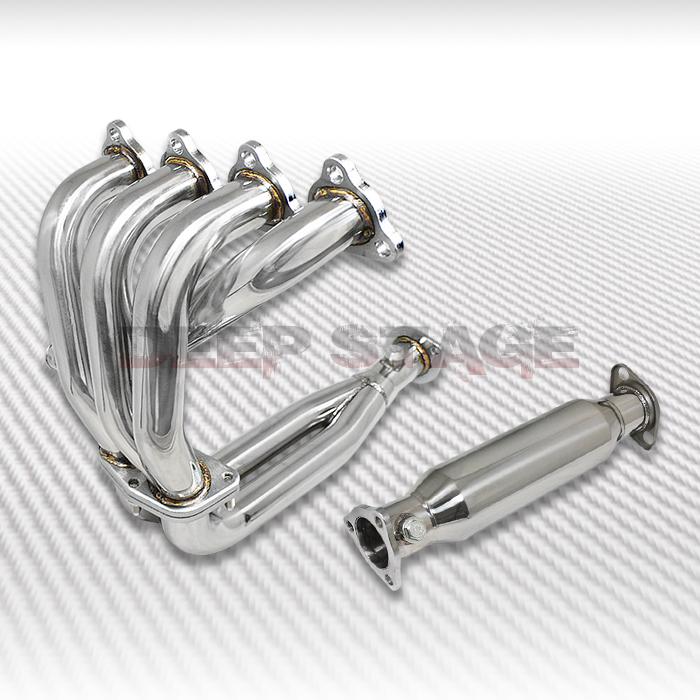 88-00 honda civic crx delsol stainless header+ res pipe
