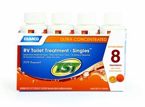 Camco 41191 tst orange power rv 4 oz toilet treatment - 8 pack