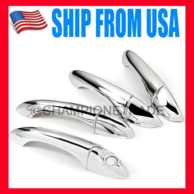 Us chrome exterior side door handle cover trim kit for bmw x5 e53 2000-2006 lhd 
