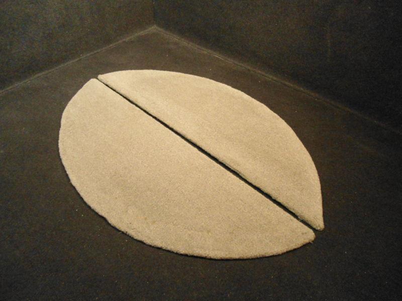 Grey carpeted well cover set trailer fender plywood 30" x 13.5" # 6