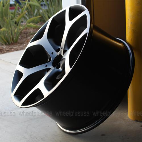 20" y spoke style rims matte black wheels bmw x5 x6 awd x-drive 20x9.5/20x10.5