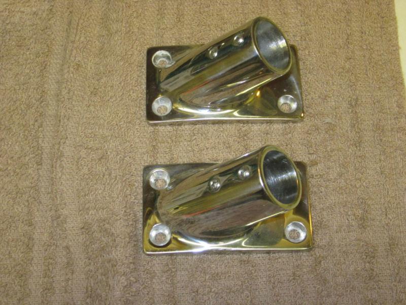 Top quality  stainless rail rectangular base for 1" tubing. 45 degree