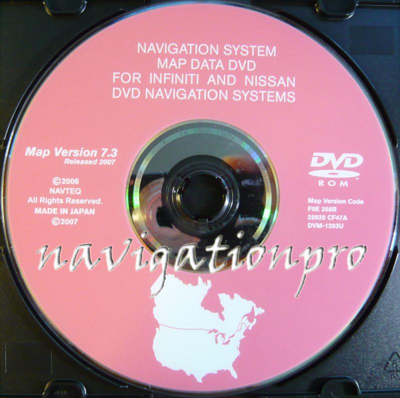 2006-2008 infiniti fx35 fx45 g35 m35 m45 qx56 nissan 350z navigation dvd 7.3