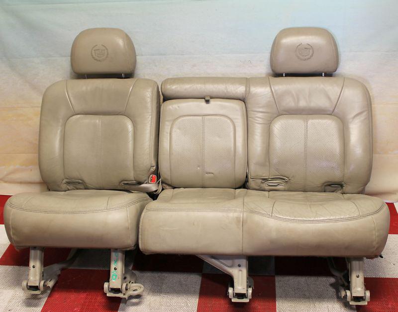 02 escalade second row 2nd bench seat 60/40 split backseat rear seat shale tan