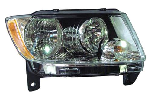 Replace ch2503224 - jeep grand cherokee front rh headlight assembly halogen