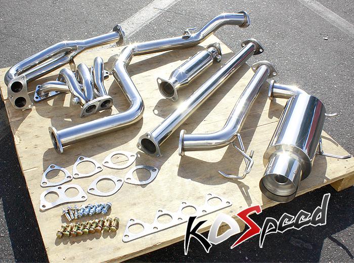 Stainless steel 4-2-1 header+catback cat back exhaust system 90-91 acura integra