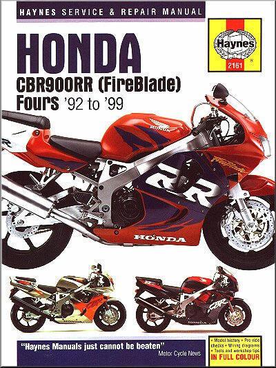 1993-1999 honda cbr900 cbr 900rr 900 rr repair manual