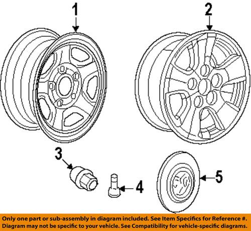 Mopar oem yg95s4aaa wheel, steel