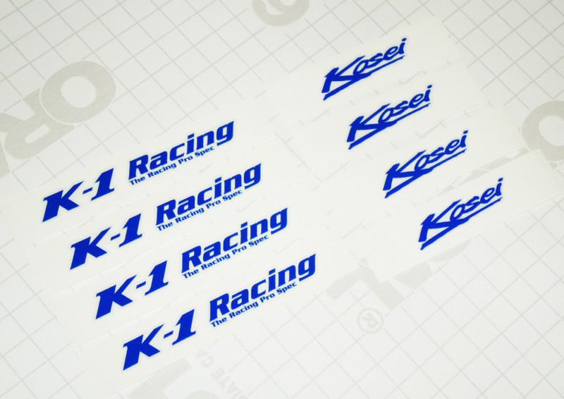 8 pieces kosei k1 racing wheel replacement decal sticker