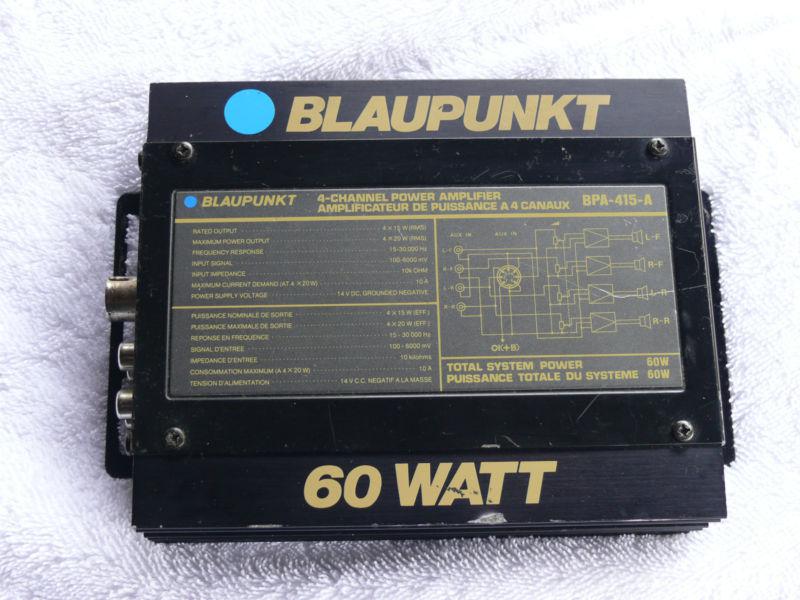 Blaupunkt 60 watt power amplifier -- bpa-415-a -- 4 channel 4x15
