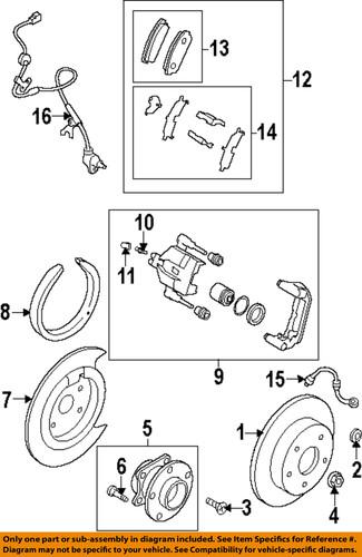 Mazda oem eg274372yb abs wheel speed sensor/rear abs wheel sensor
