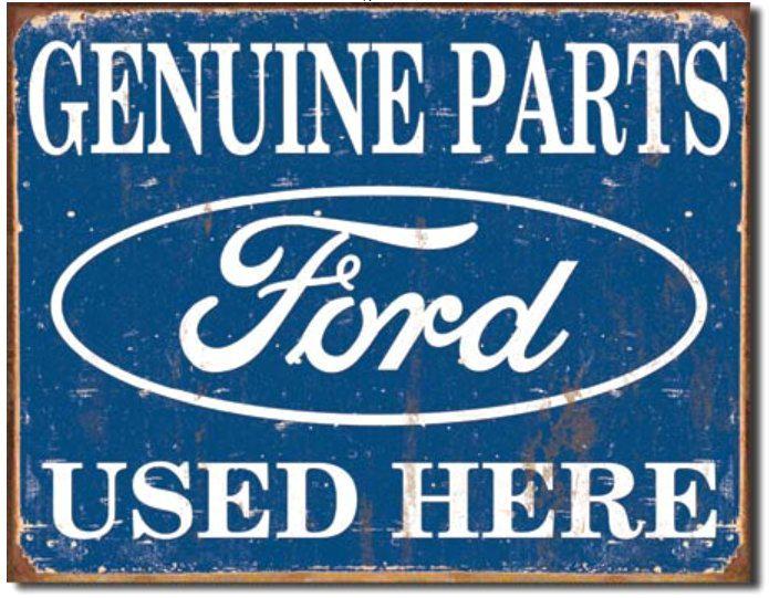 Vintage style genuine ford parts used here car tin sign auto garage mechanic 