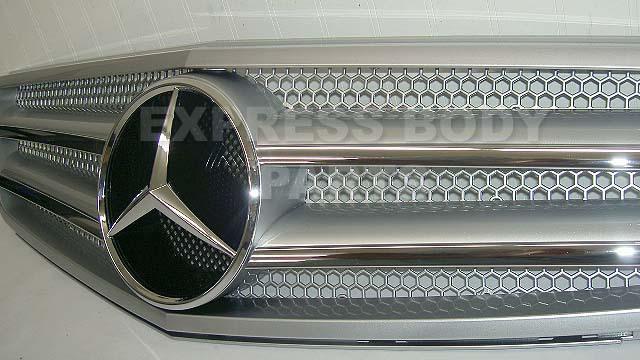 W204 2008-2013 c300 c350 c250 grille silver w/silver frme 2 bar new mercedes