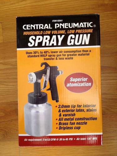 Spray gun central pneumatic low volume, low pressure
