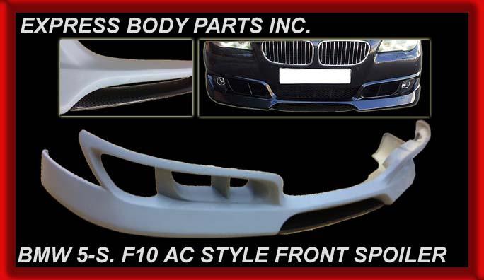 F10 bmw 10-14 front 5 series bumper primed lip spoiler ac style 558i 535i 550i