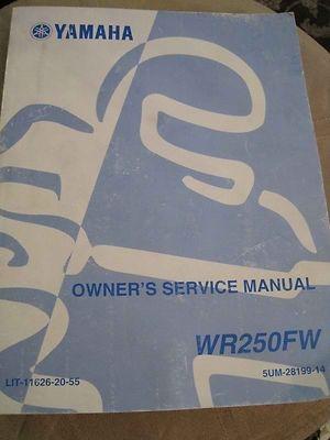 Yamaha wr250fw owners service manual wr 250 fw
