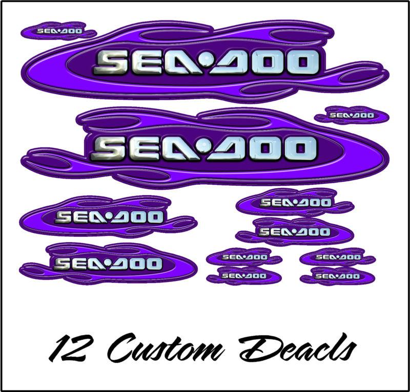 Sea doo owners speedster, challenger, rxp,rxt,gtx,graphics decals -purple violet