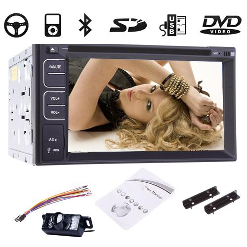 6.2" car dvd tv 2 din radio touch screen stereo player bluetooth+camera