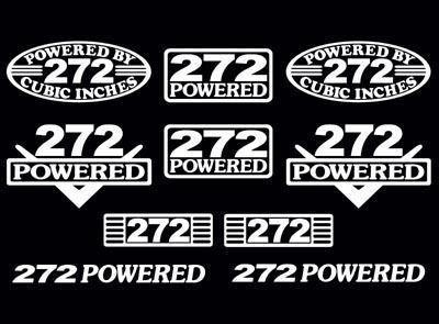 10 decal set 272 ci v8 powered engine stickers emblems y-block vinyl decals