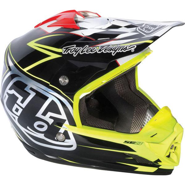Black l troy lee designs se3 team helmet 2013 model