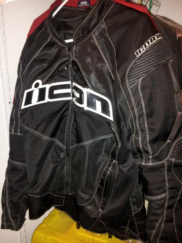 Icon jacket contra black large (mens)