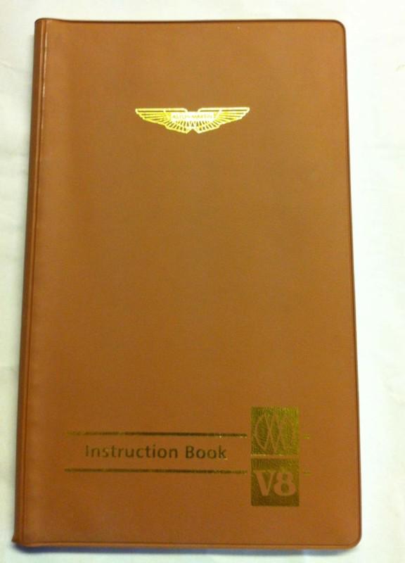 Aston martin am v8 instruction book tan cover-carb models up to oscar india