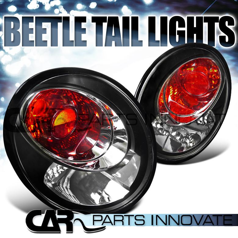 Fit vw 98-05 beetle altezza tail lights rear brake lamp black