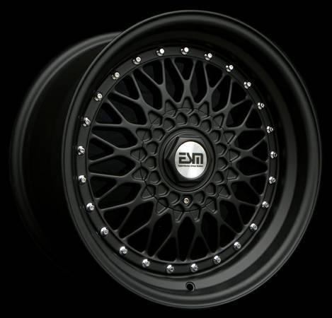 17x8.5 17x10 17" rs style wheels 4x100 esm 002r opel gt vw bmw e30 e21 scion xb