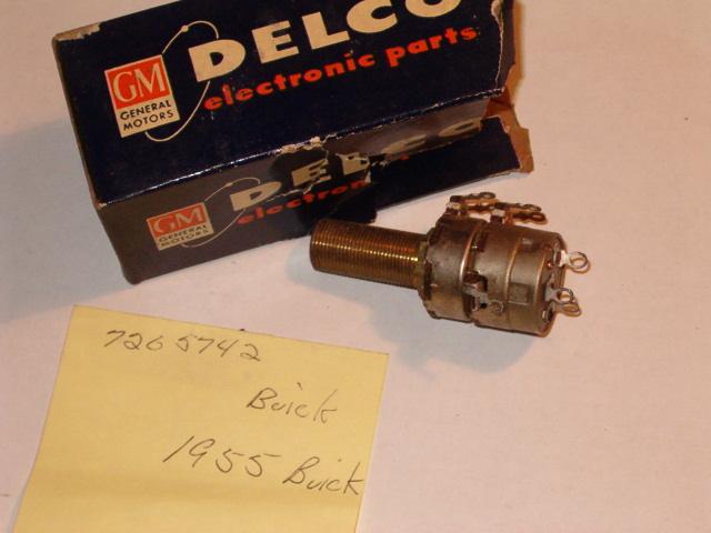 Nos 1955 buick radio switch on/off vol. tone gm delco radio 7265742
