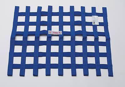G-force racing window net blue nylon ribbon rectangle 23" x 23" x 18" each