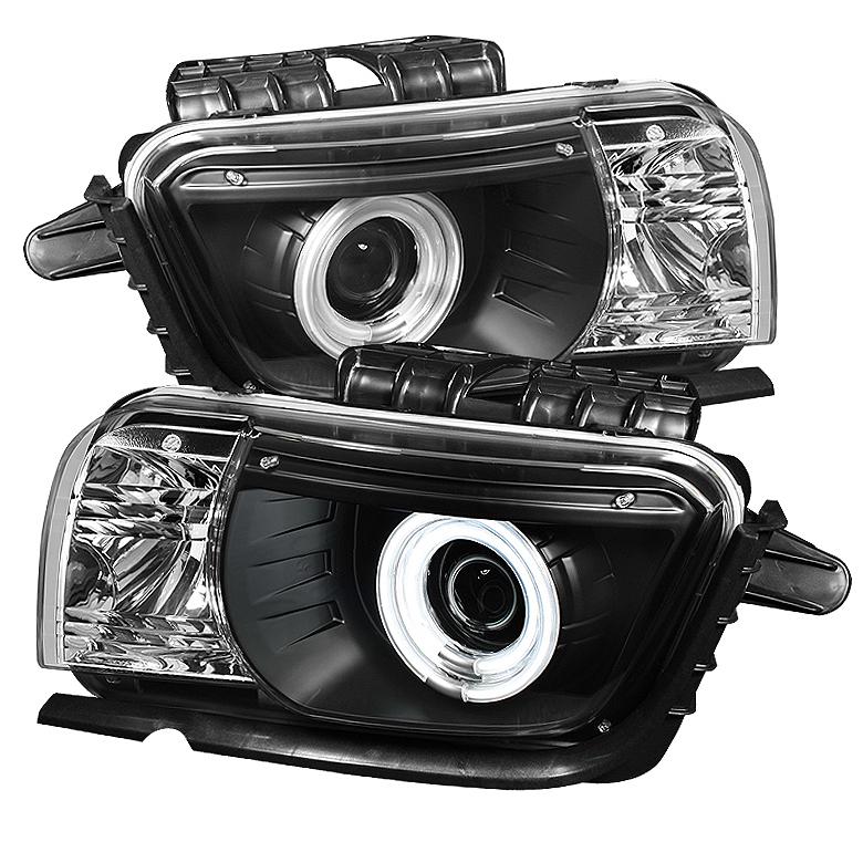 Spyder chevy camaro 10-13 projector headlights dual halo - ccfl halo - black -