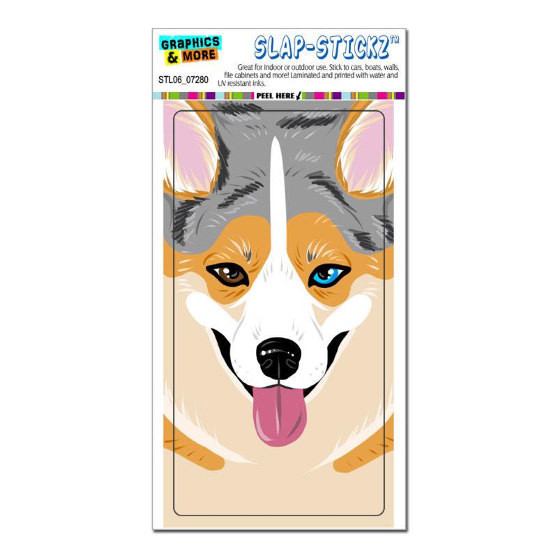 Cardigan welsh corgi - blue merle tri-color dog pet slap-stickz™ bumper sticker