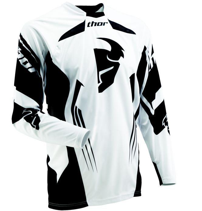 Thor 2013 core solids white mx motorcross atv jersey s small new