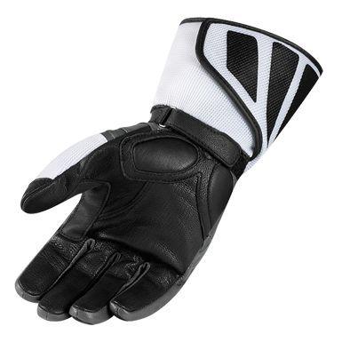 Icon compound mesh long gloves new size large l lg grey white black street