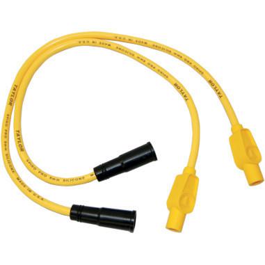 Taylor yellow 8mm custom spark plug wire set harley universal 90° kit