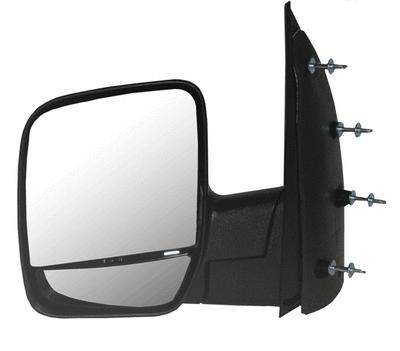 Manual paddle-type side view door mirror foldaway black assembly driver left lh
