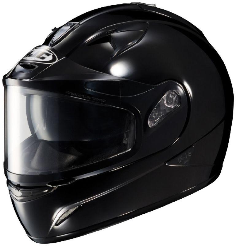 Hjc is-16 black xl dual lens snowmobile full snow sled helmet