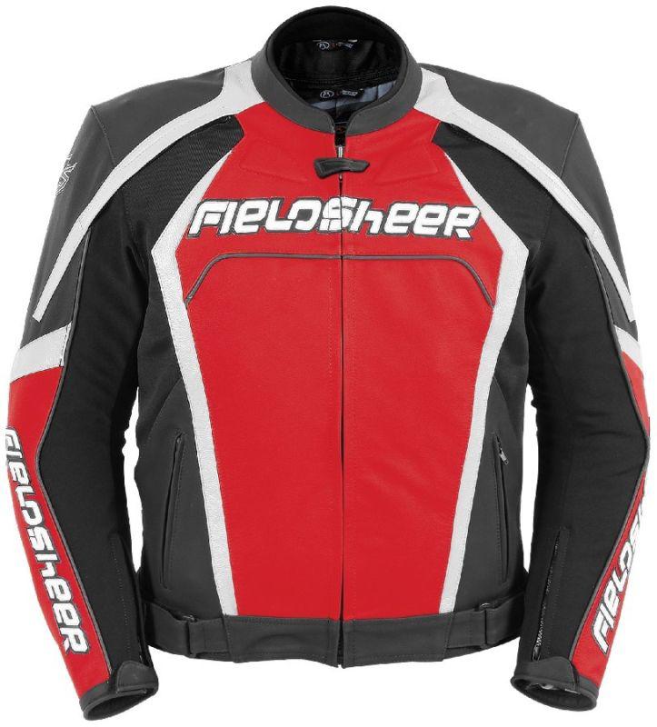 Fieldsheer razor 2.0 red large leather motorcycle street jacket lrg lg l