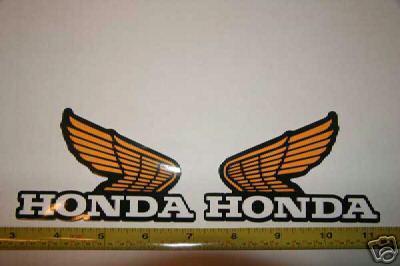 Vintage honda fuel tank wings cr mt xl xlr mr tl xr sl decal stickers motocross 
