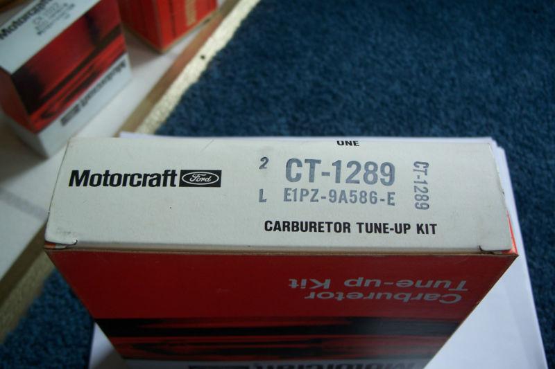 Nos ford motorcraft carburetor tune up kit  ct-1289  e1pz-9a586-e factory sealed