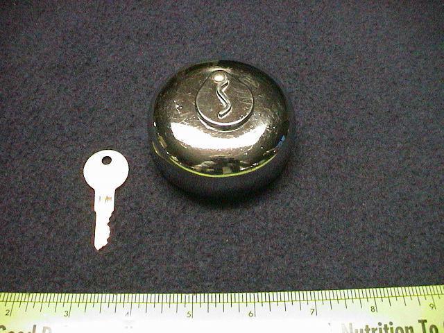 Old studebaker chrome locking gas cap commander president champion nice item