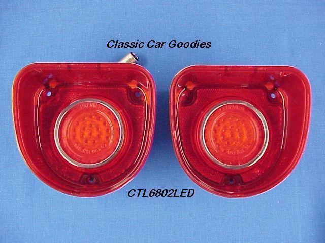 1968 chevy belair biscayne led tail lights (2) new!